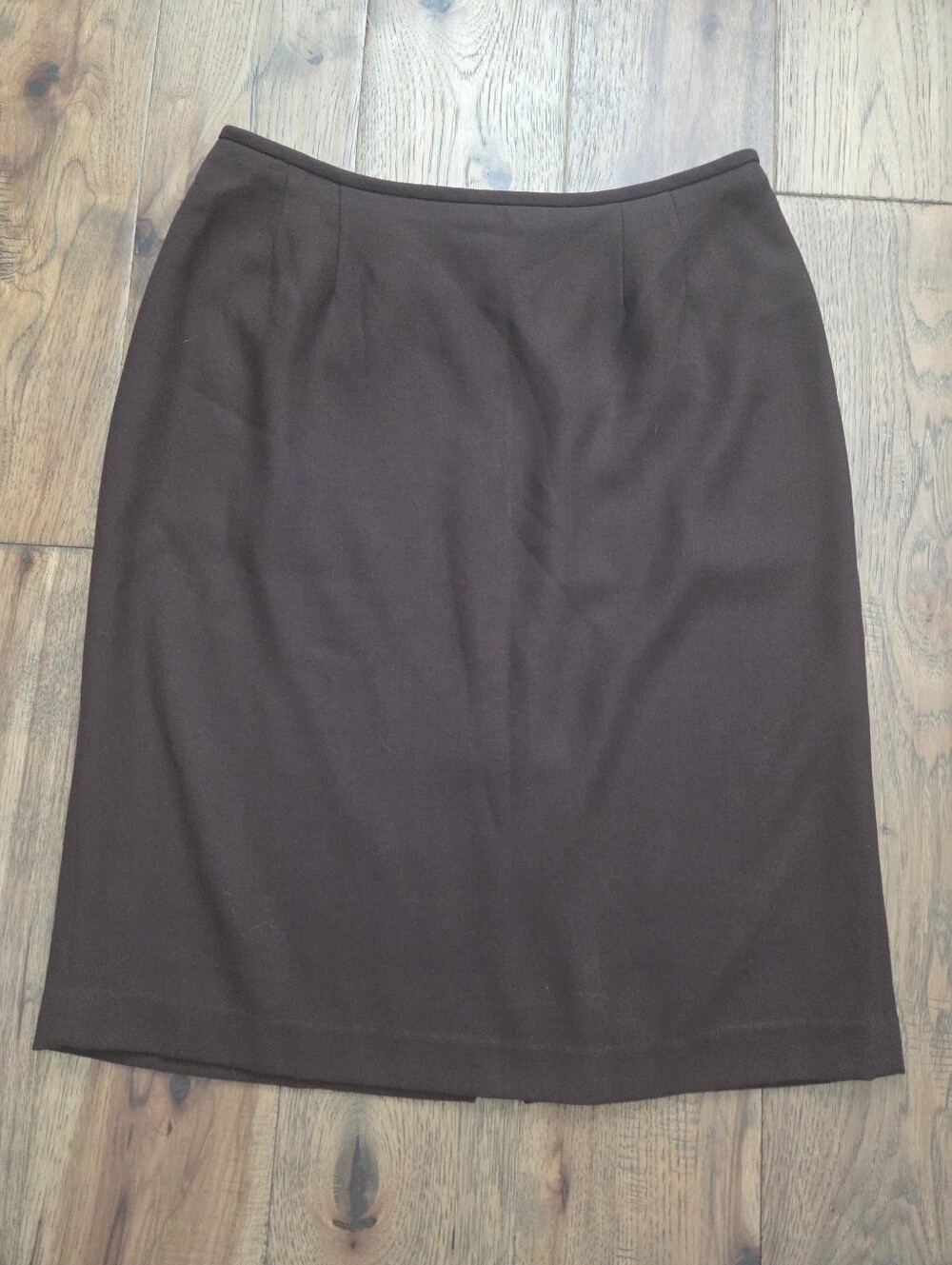 Classic Brown Mid-Length Skirt - Women's Tailored Work Skirt